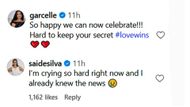 Reactions to Ubah Hassan's good news (Image via Instagram)
